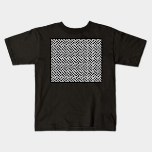 Decorative Black and White Pattern Kids T-Shirt